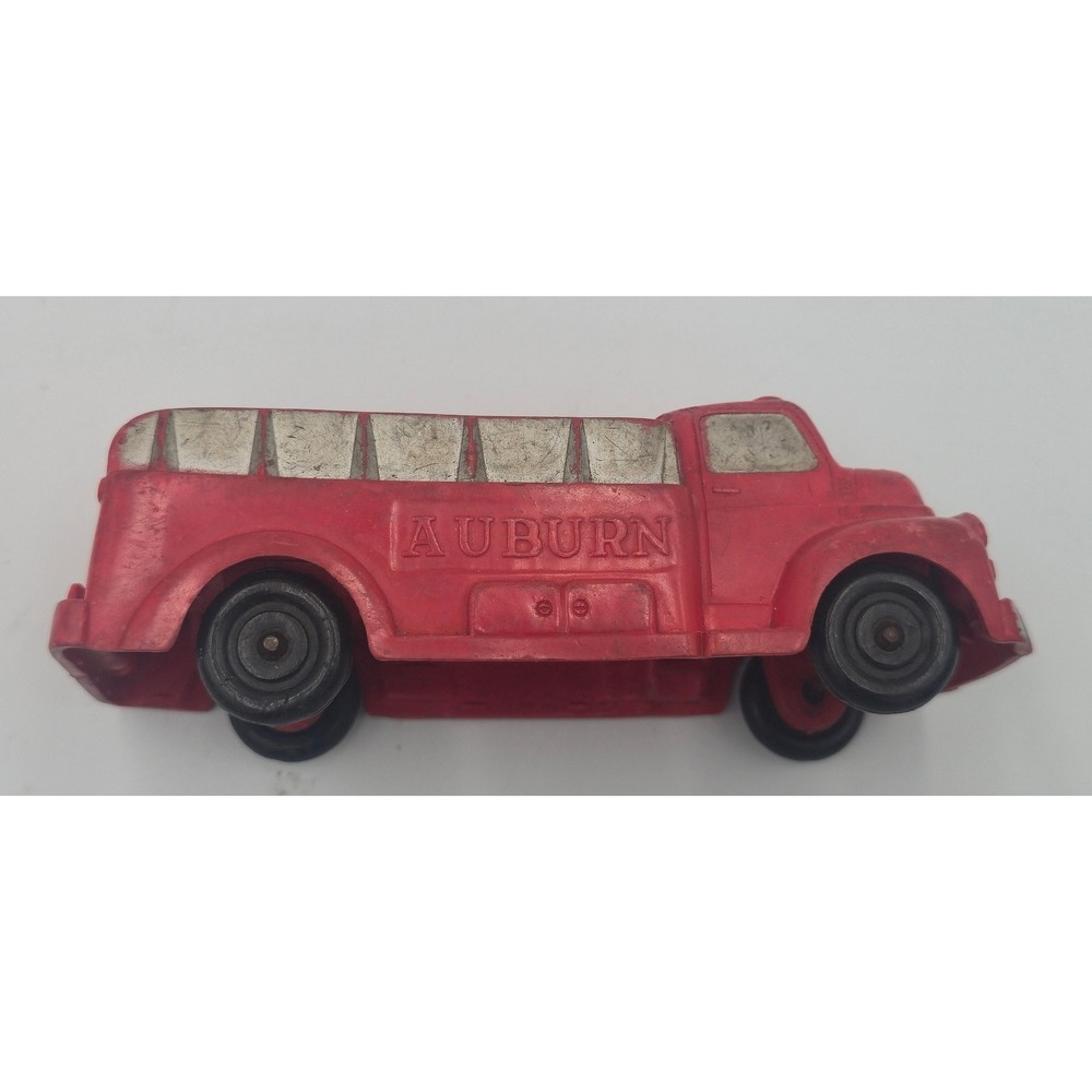 Vintage 1930s Auburn Rubber Co Red International Cabover Stake Toy Truck - Picture 5 of 7